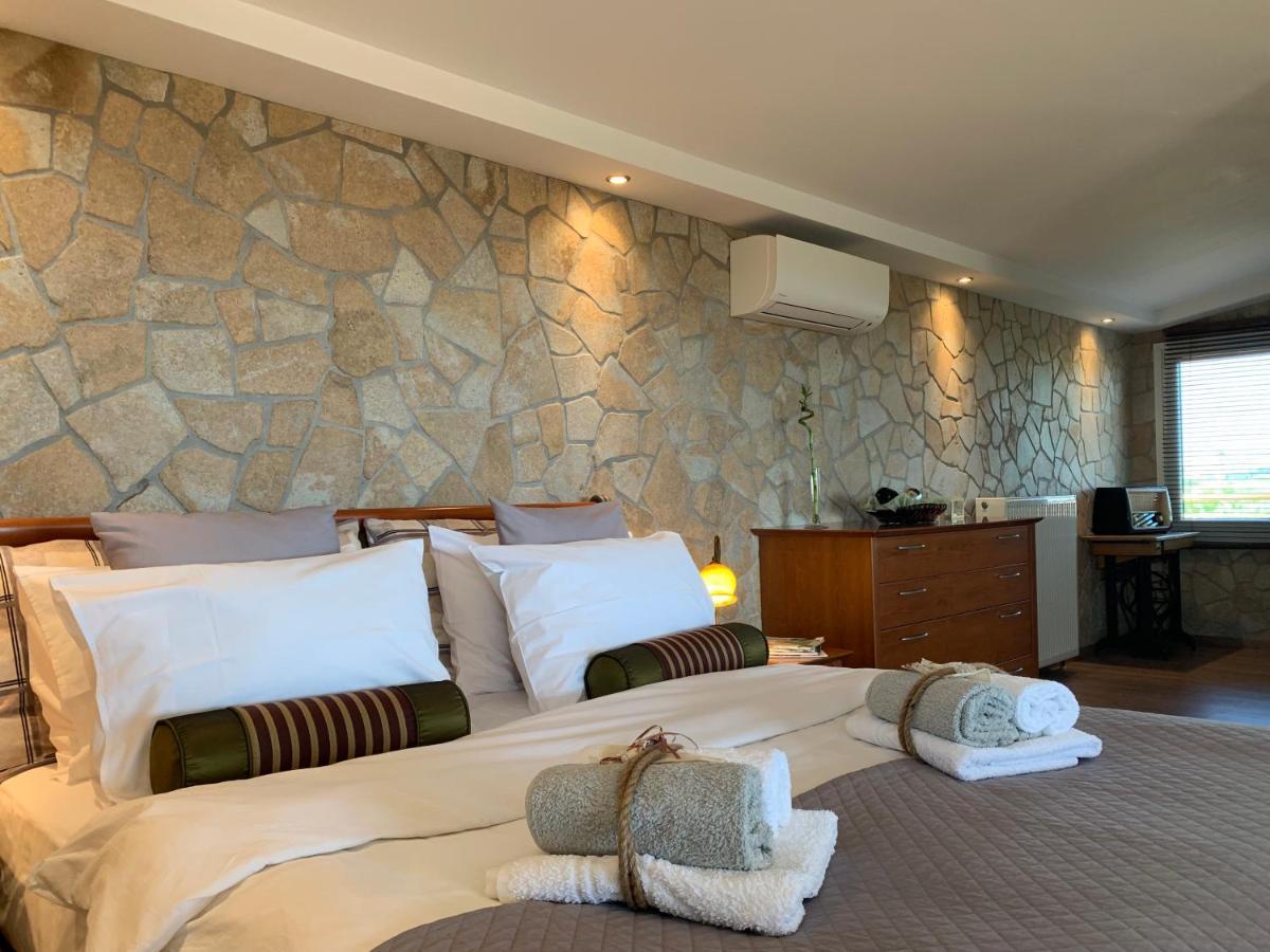 Doormat# Wait 'N Sea, Jacuzzi, Luxury Stone House Epanomi Exterior foto