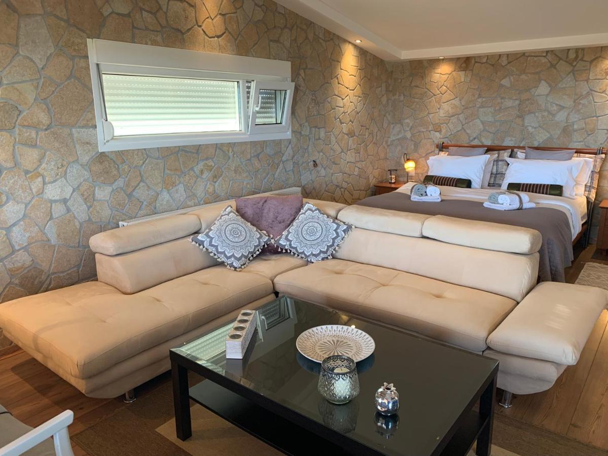 Doormat# Wait 'N Sea, Jacuzzi, Luxury Stone House Epanomi Exterior foto