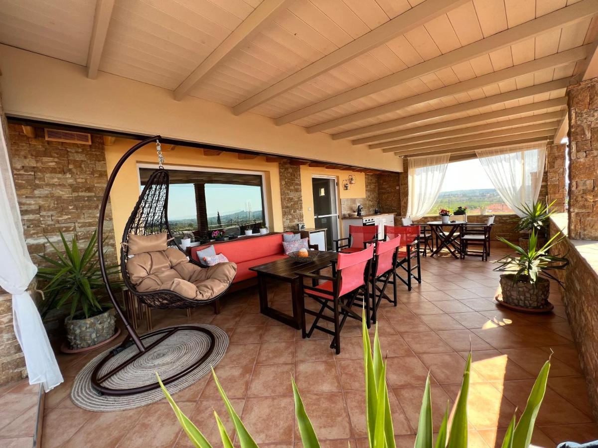 Doormat# Wait 'N Sea, Jacuzzi, Luxury Stone House Epanomi Exterior foto